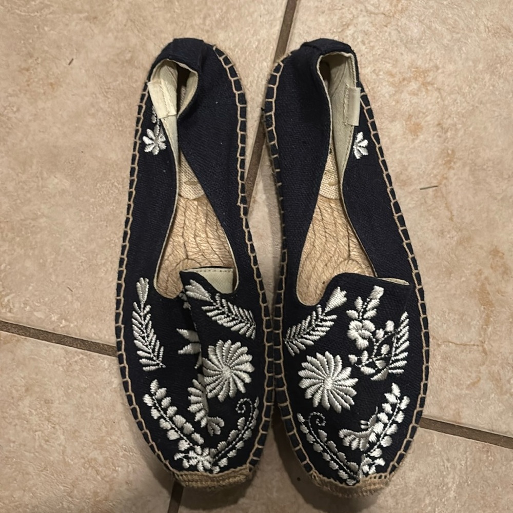 Soludos Smoking Slipper, Navy Blue
